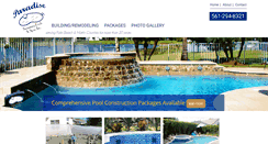 Desktop Screenshot of paradisepoolsfl.com