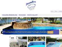 Tablet Screenshot of paradisepoolsfl.com